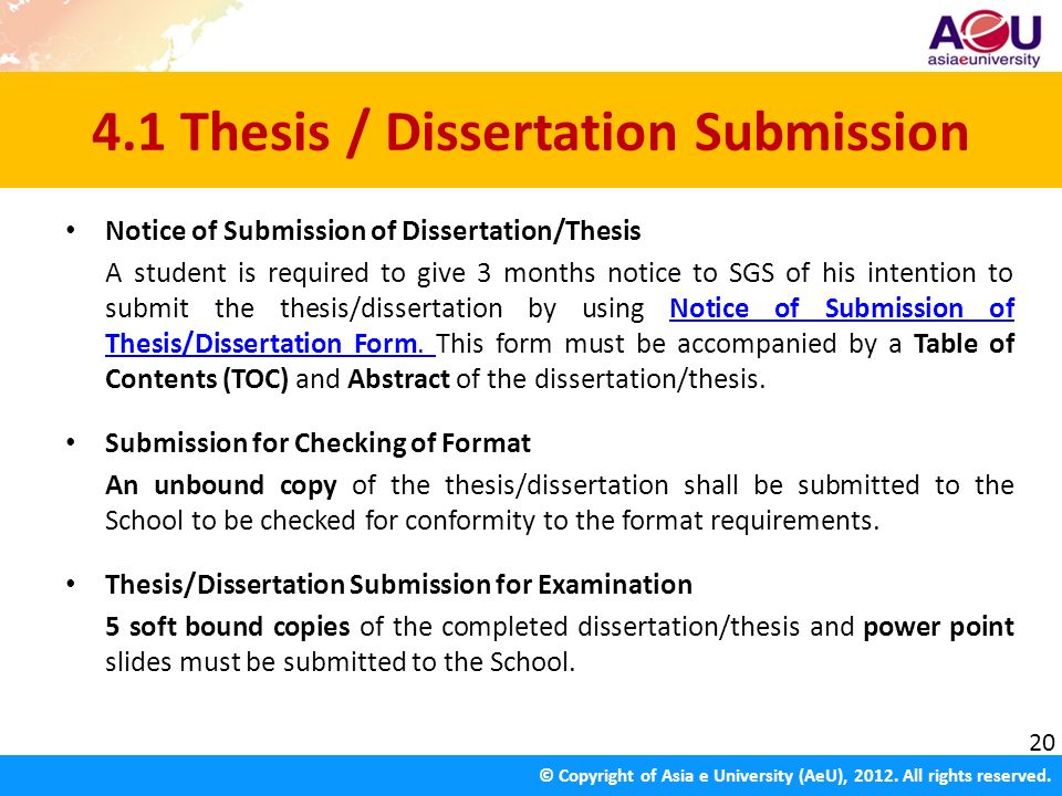 Electronic Thesis Submission